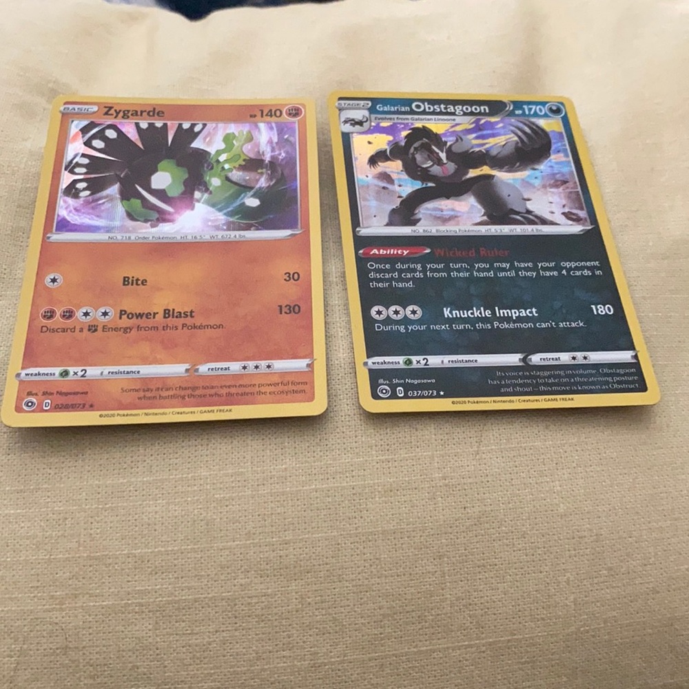 Two Pokémon Cards